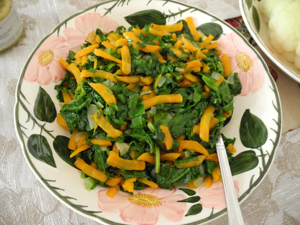 Spinat mit Kürbis - Rezept
