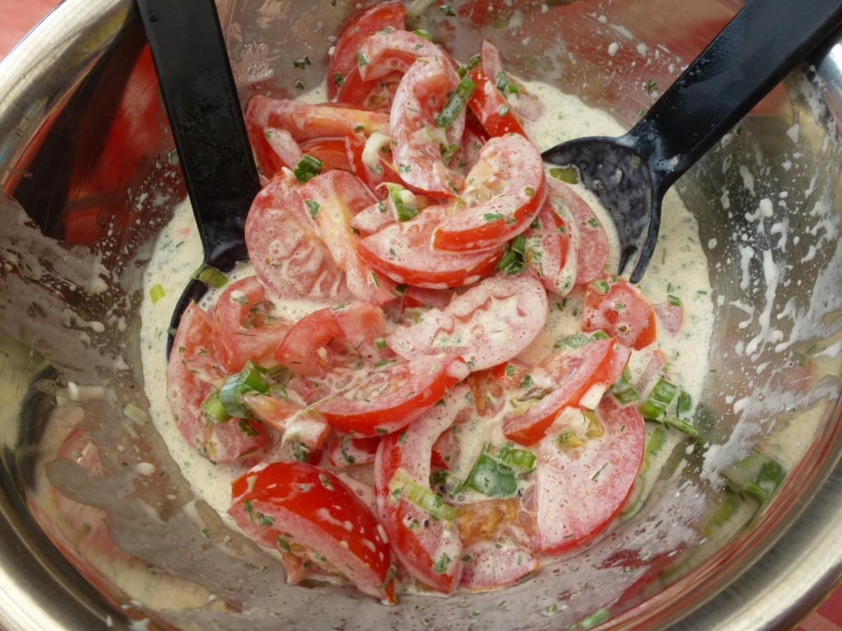 Gegrillte Filetspiesse mit Tomatensalat - Rezept - Bild Nr. 2