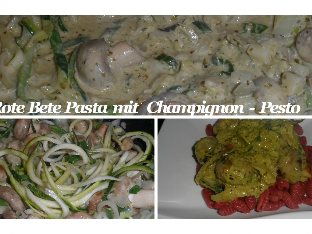 Rezept: BiNe` S ROTE BETE PASTA MIT CHAMPIGNON - PESTO Bild Nr. 2 BiNe` S ROTE BETE PASTA MIT CHAMPIGNON - PESTO - Rezept - Bild Nr. 2