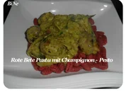 BiNe` S ROTE BETE PASTA MIT CHAMPIGNON - PESTO - Rezept