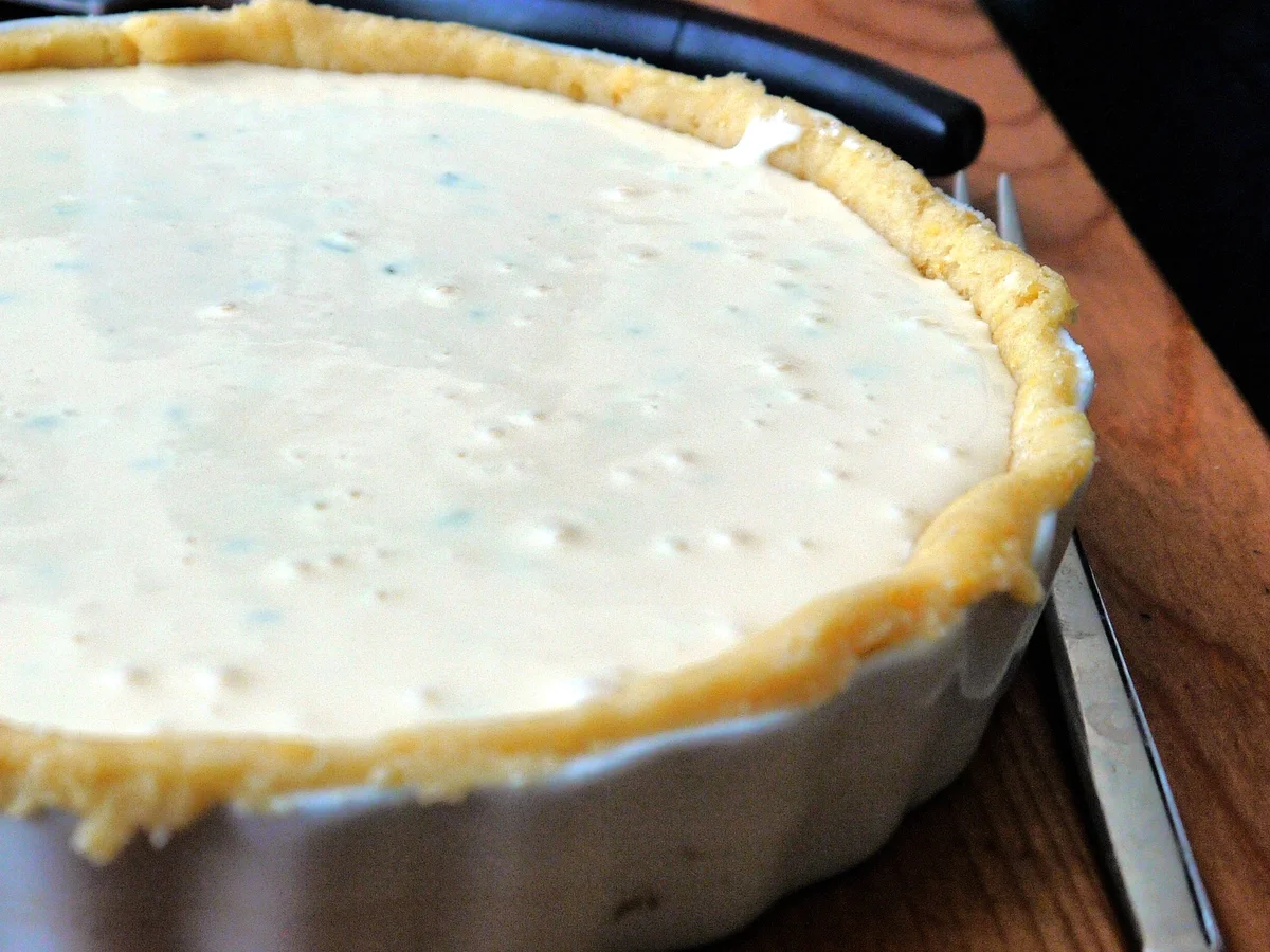 Flaó (Käsekuchen mit Minze), dazu glasierte Erdbeeren - Rezept - Bild Nr. 10