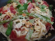 Rezept: Spaghetti mit Mandel-Ricotta-Sauce Spaghetti mit Mandel-Ricotta-Sauce - Rezept