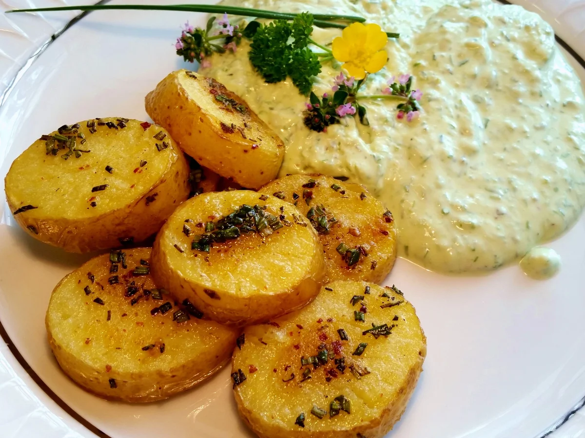 Ofenkartoffeln mit frischem Kräuter-Dip - Rezept - Bild Nr. 7