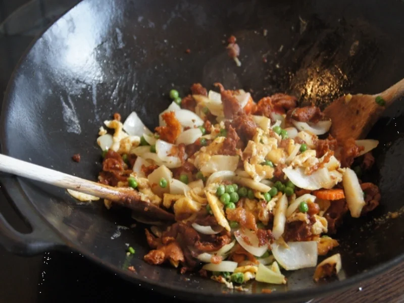 Hähnchenbrustfiletwürfel im Bierteig mit Chinesischen Nudeln und Gemüse - Rezept - Bild Nr. 13