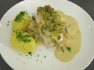 Rezept: Bio-Kabeljaufilet mit einer Kräuterkruste an Sauerkraut auf Salzkartoffeln & Senfsoße Bild Nr. 2 Bio-Kabeljaufilet mit einer Kräuterkruste an Sauerkraut auf Salzkartoffeln & Senfsoße - Rezept - Bild Nr. 2