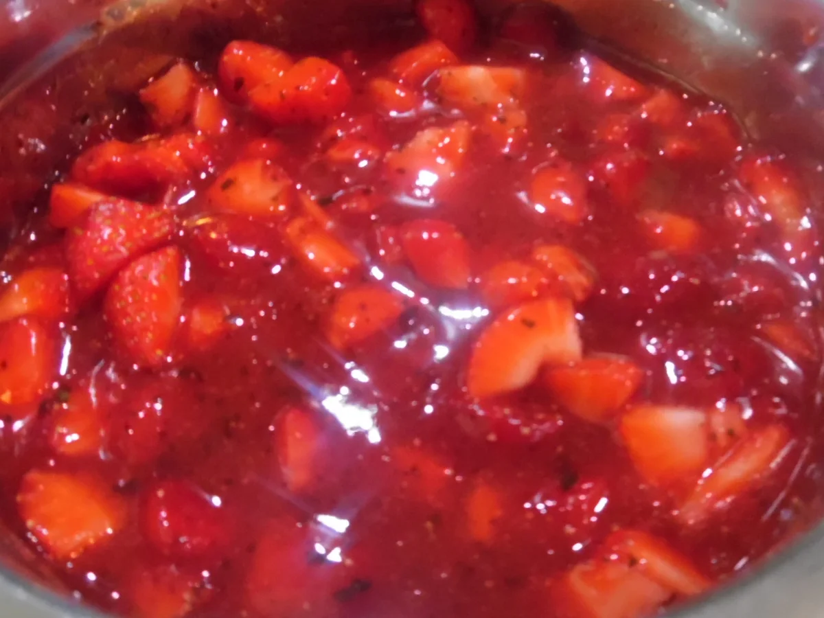 Buttermilch-Mousse mit Erdbeer-Minz-Ragout - Rezept - Bild Nr. 12