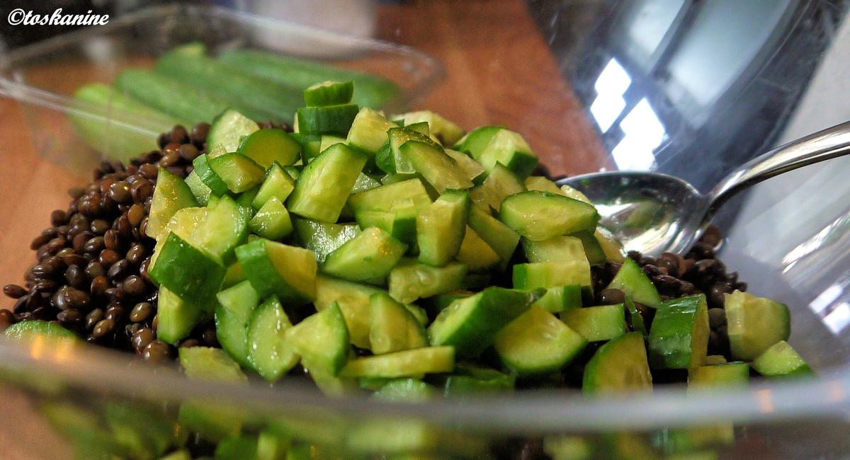 Pikanter Linsensalat mit Hähnchenbrust - Rezept - Bild Nr. 4