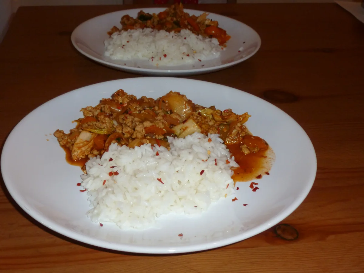 Hackfleischpfanne mit Gemüse - Rezept - Bild Nr. 2