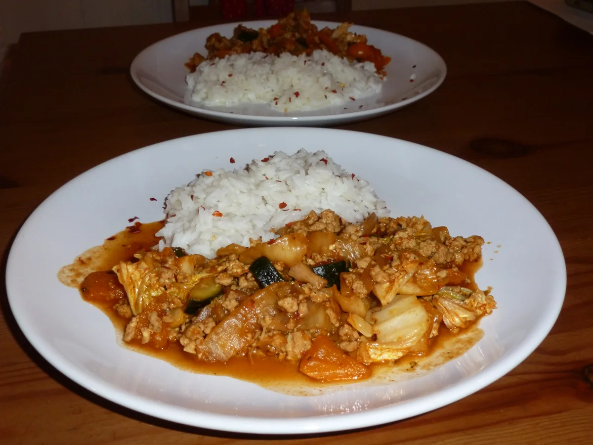 Hackfleischpfanne mit Gemüse - Rezept