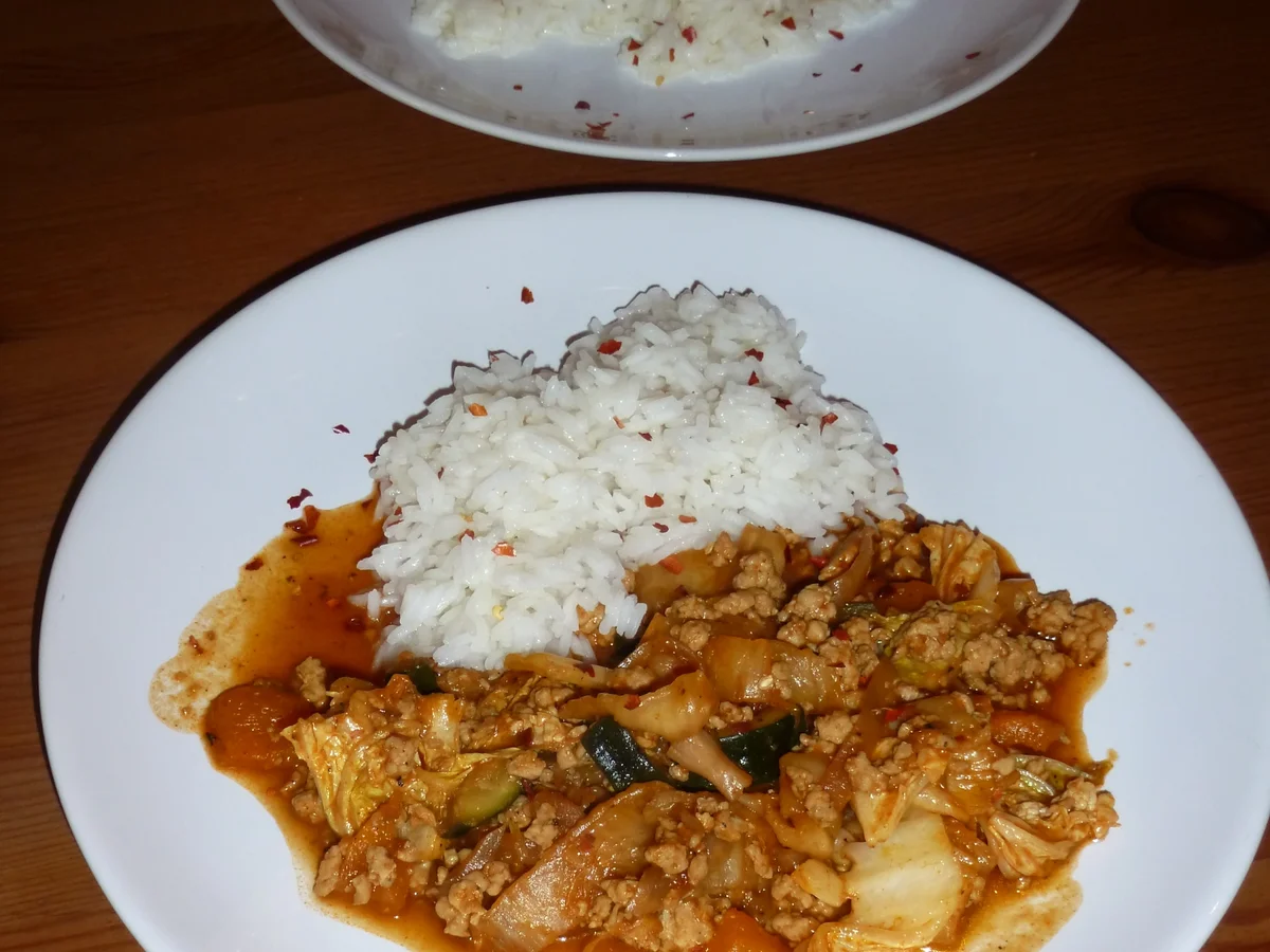 Hackfleischpfanne mit Gemüse - Rezept - Bild Nr. 5