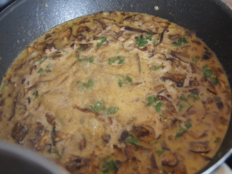 Rezept: Semmelknödel mit selbst gesammelten Waldrahmpilzen Bild Nr. 53 Semmelknödel mit selbst gesammelten Waldrahmpilzen - Rezept - Bild Nr. 53