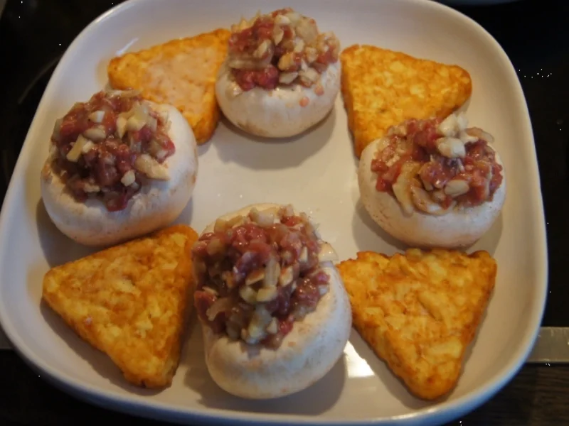 Rinderfilet mit gefüllten Champignons und Knusper-Rösti-Ecken - Rezept - Bild Nr. 50