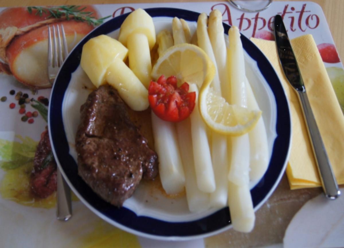 Spargel mit Rinderfilet und Kartoffelpilzen - Rezept - Bild Nr. 57