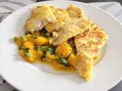 Goldbutt auf Mangosalat - Rezept