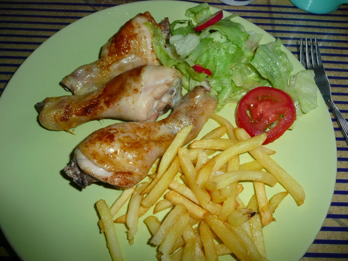 Grillen : Hähnchen, Unterschenkel mit Eisbergsalat. - Rezept - Bild Nr. 98