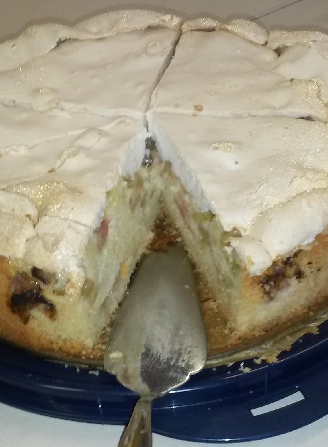 Bilder für Rhabarber-Baiser-Kuchen Rezept