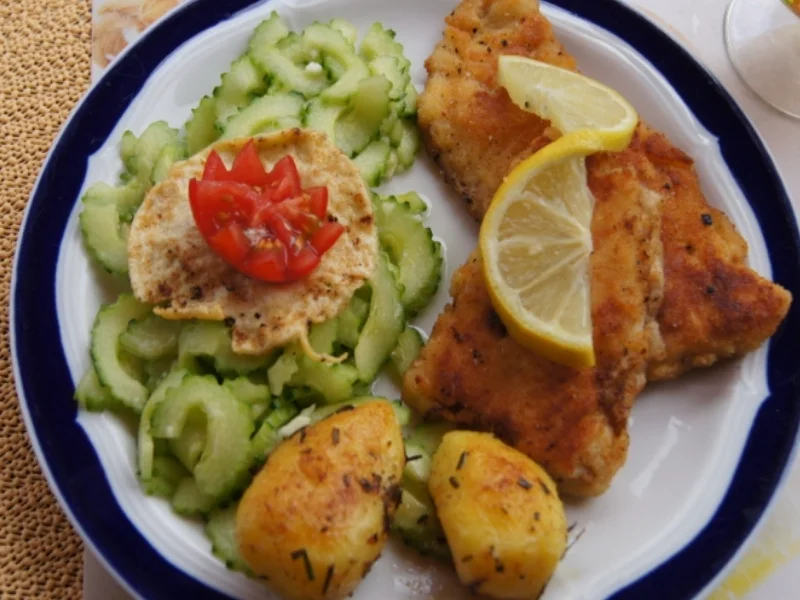 Rotbarsch-Filet mit Chinesischen-Gurkensalat und Rosmarin-Kartoffeln - Rezept - Bild Nr. 69