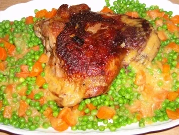 Putenoberkeule mit Gemüse - Rezept