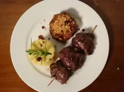 Involtini Siciliani con Caponatina e Puré di Patate al espresso e Rosmarino - Rezept