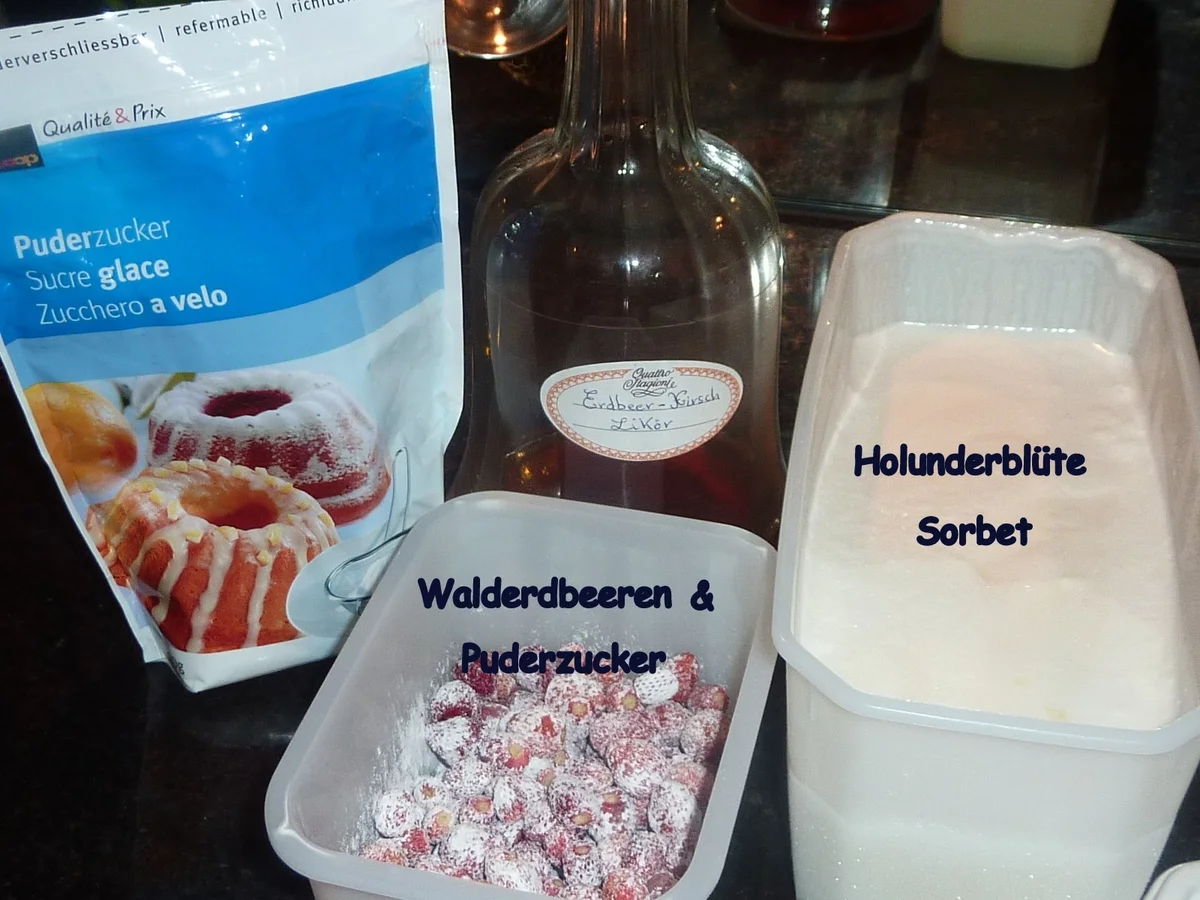 Holunderblüten Sorbet mit Walderdbeeren - Rezept - Bild Nr. 109