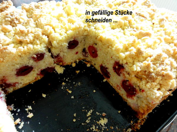 Rührteig: SAUERKIRSCH ~ STREUSEL ~ KUCHEN - einfach - von Rezeptsammlerin