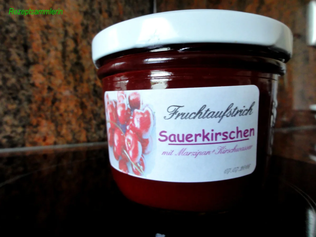 Rezept: M&G: SAUERKIRSCH Fruchtaufstrich Bild Nr. 101 M&G: SAUERKIRSCH Fruchtaufstrich - Rezept - Bild Nr. 101