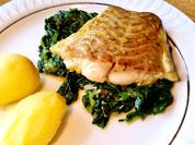 Seelachs auf Blattspinat - Rezept
