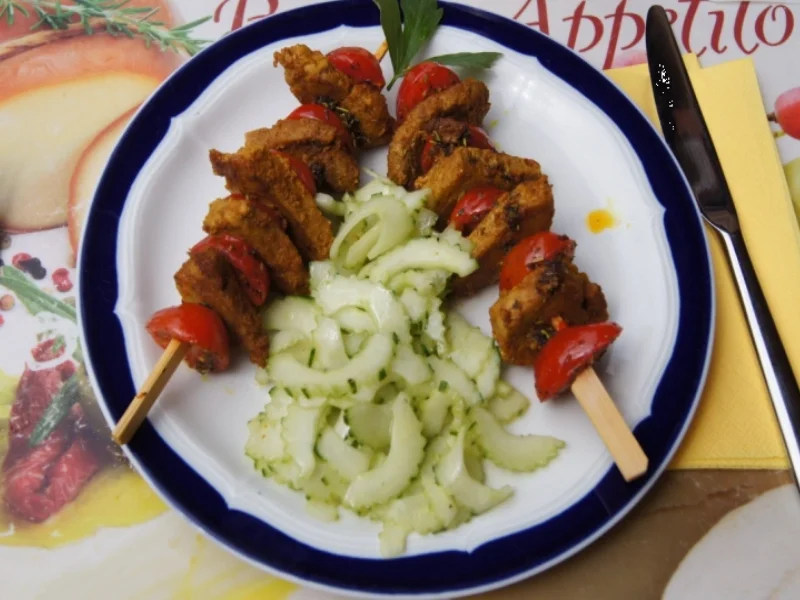 Schweinefiletspieße mit chinesischen Gurkensalat - Rezept - Bild Nr. 35