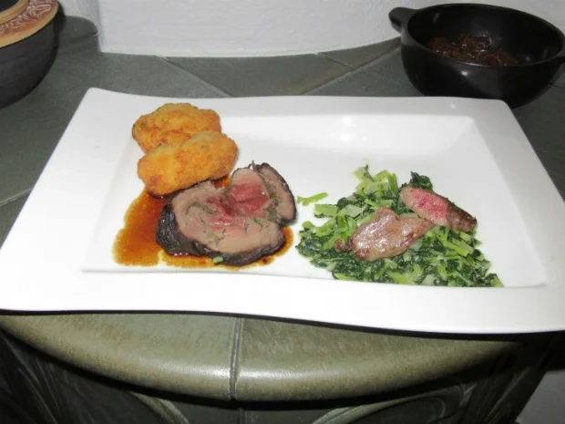 Maibock vom Klosterberg auf Stilmusgemüse und Sellerie-Kerbel-Kartoffelpürrée - Rezept