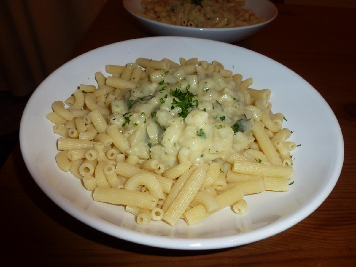 Kohlrabi-Parmesan-Soße mit Pasta - Rezept - Bild Nr. 4