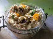 Brotaufstrich  mit Kapern Äpfel,  Chilli, Äpfel  und Röstzwiebeln - Rezept