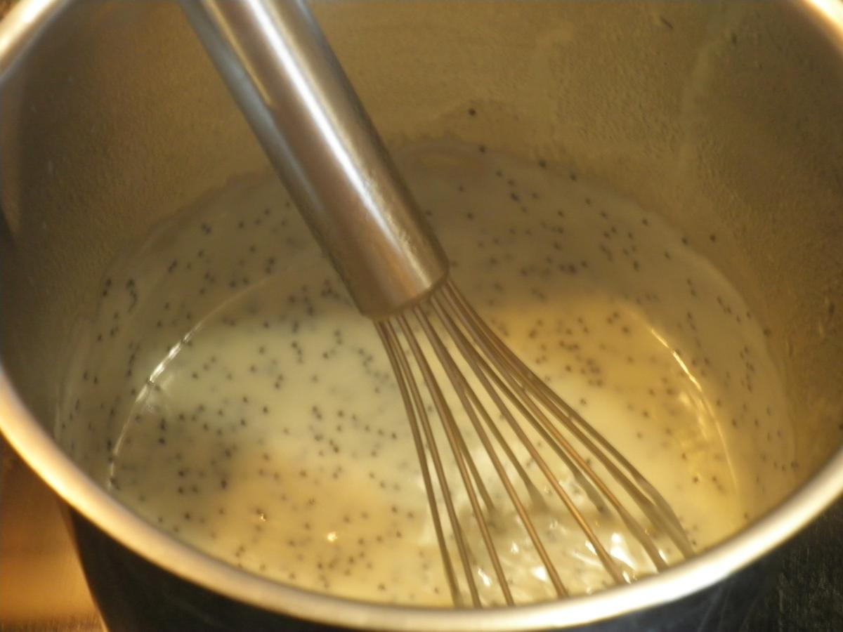 Weißer Schokoladen Mohn Pudding - einfach - von Cookies