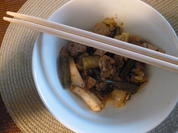 Wok- Bohnengemüse mit Schinken und Sojaflocken - Rezept