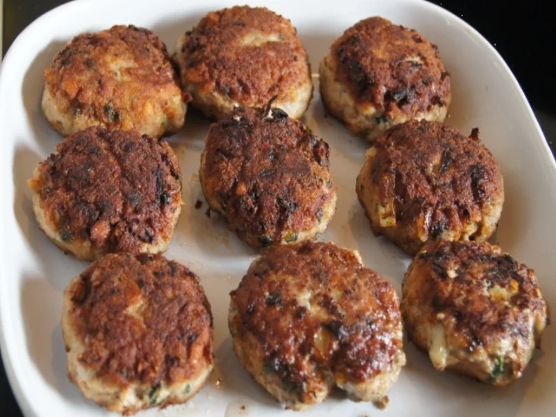 Pikante Fleischpflanzerl mit Kren, Schwäbischen Kartoffelsalat und Erbsenstampf - Rezept - Bild Nr. 82