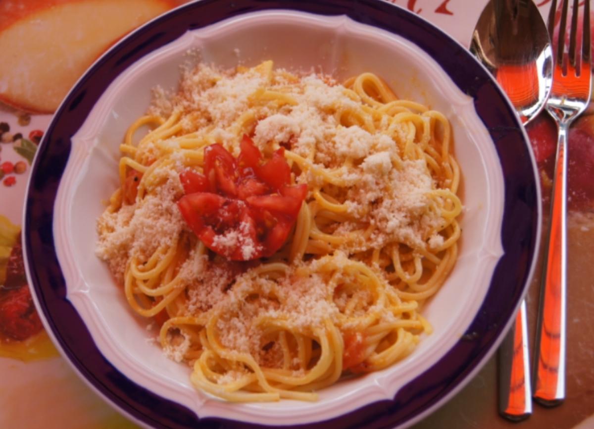 Bilder für Knoblauch-Tomaten-Spaghetti - Rezept