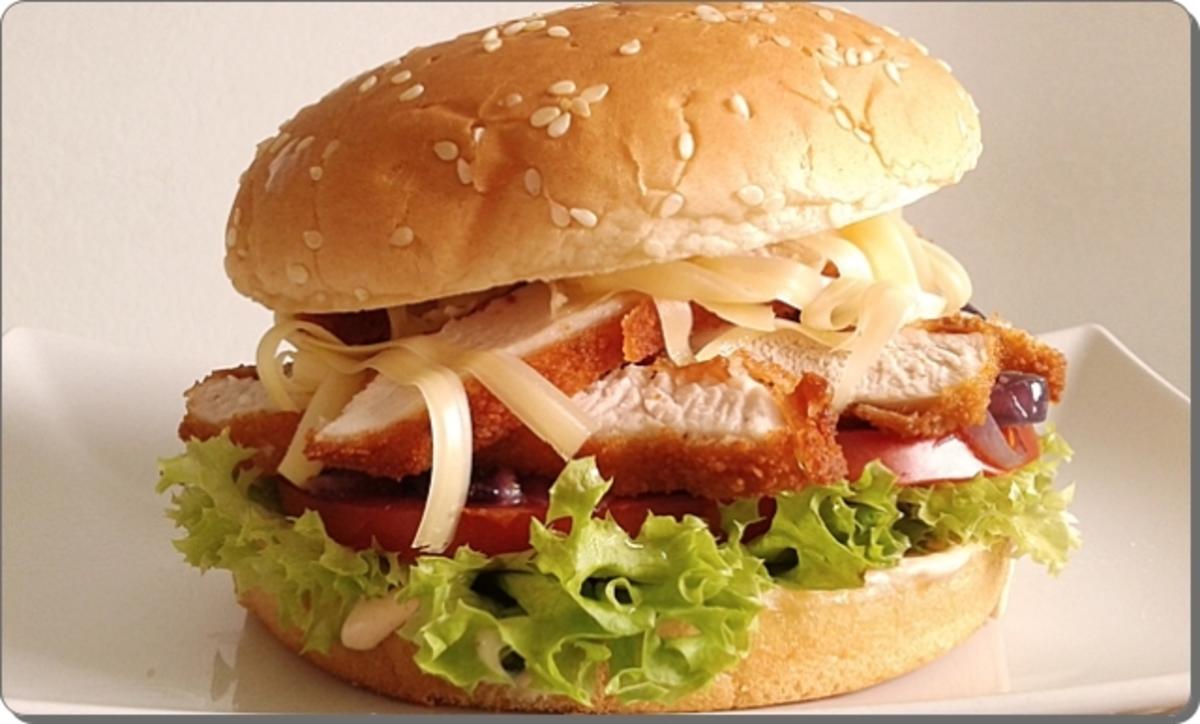 Bilder für Mega Putenschnitzel Burger mit selbstgemachter Sauce - Rezept