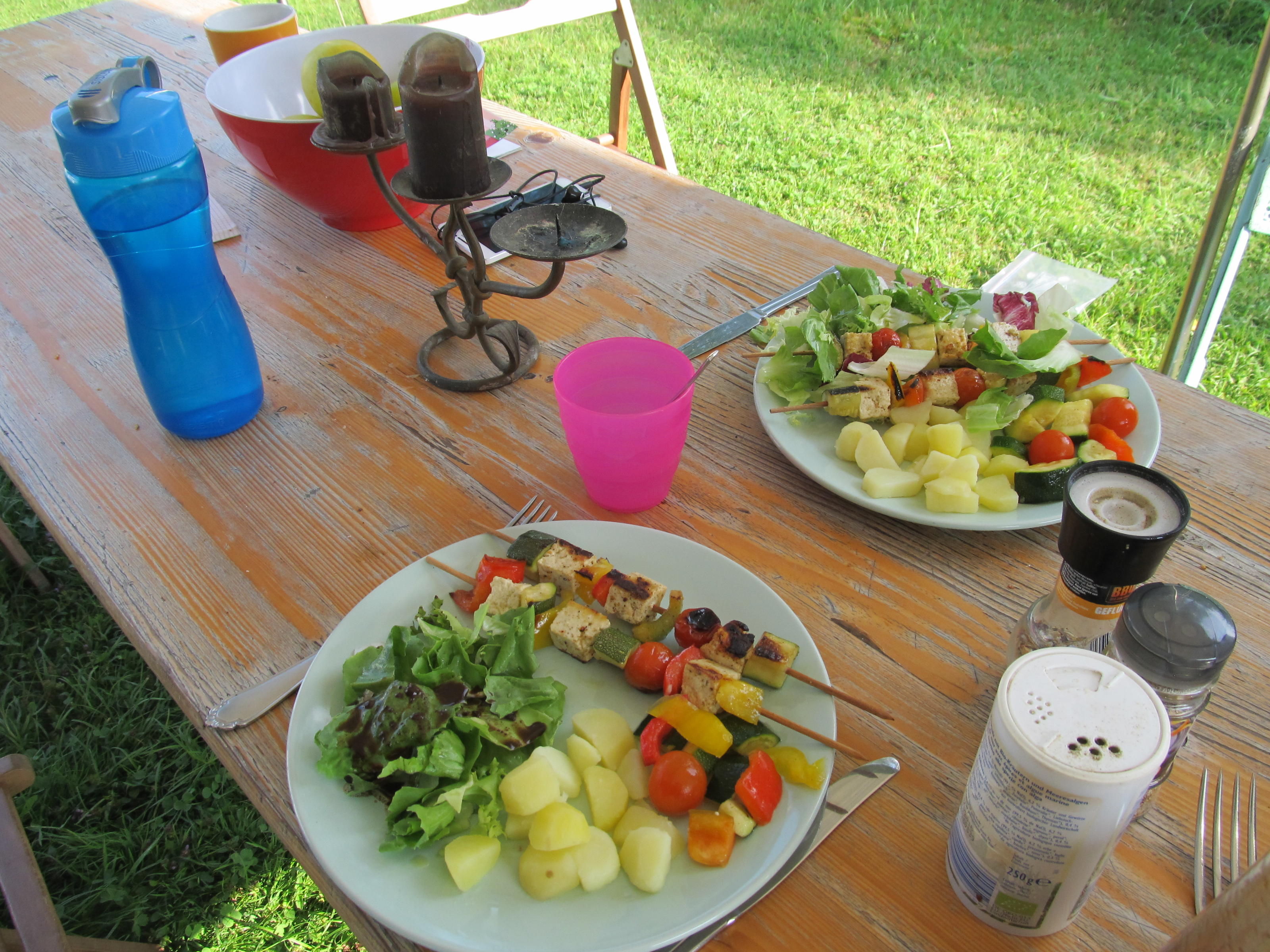 Bilder für Vegane Grillspiesschen mit Kartoffeln - Rezept