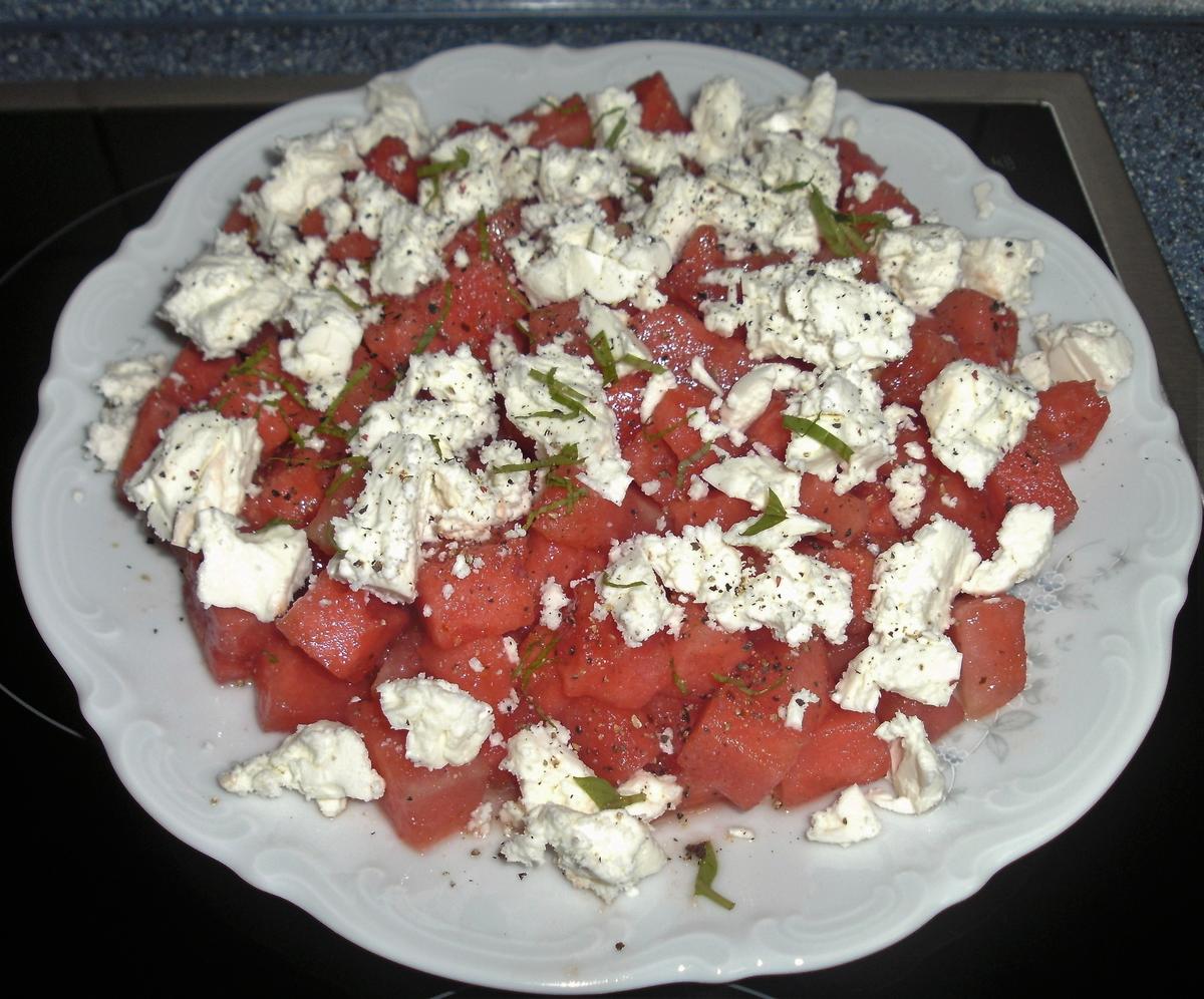 Melonen - Feta - Salat - Rezept