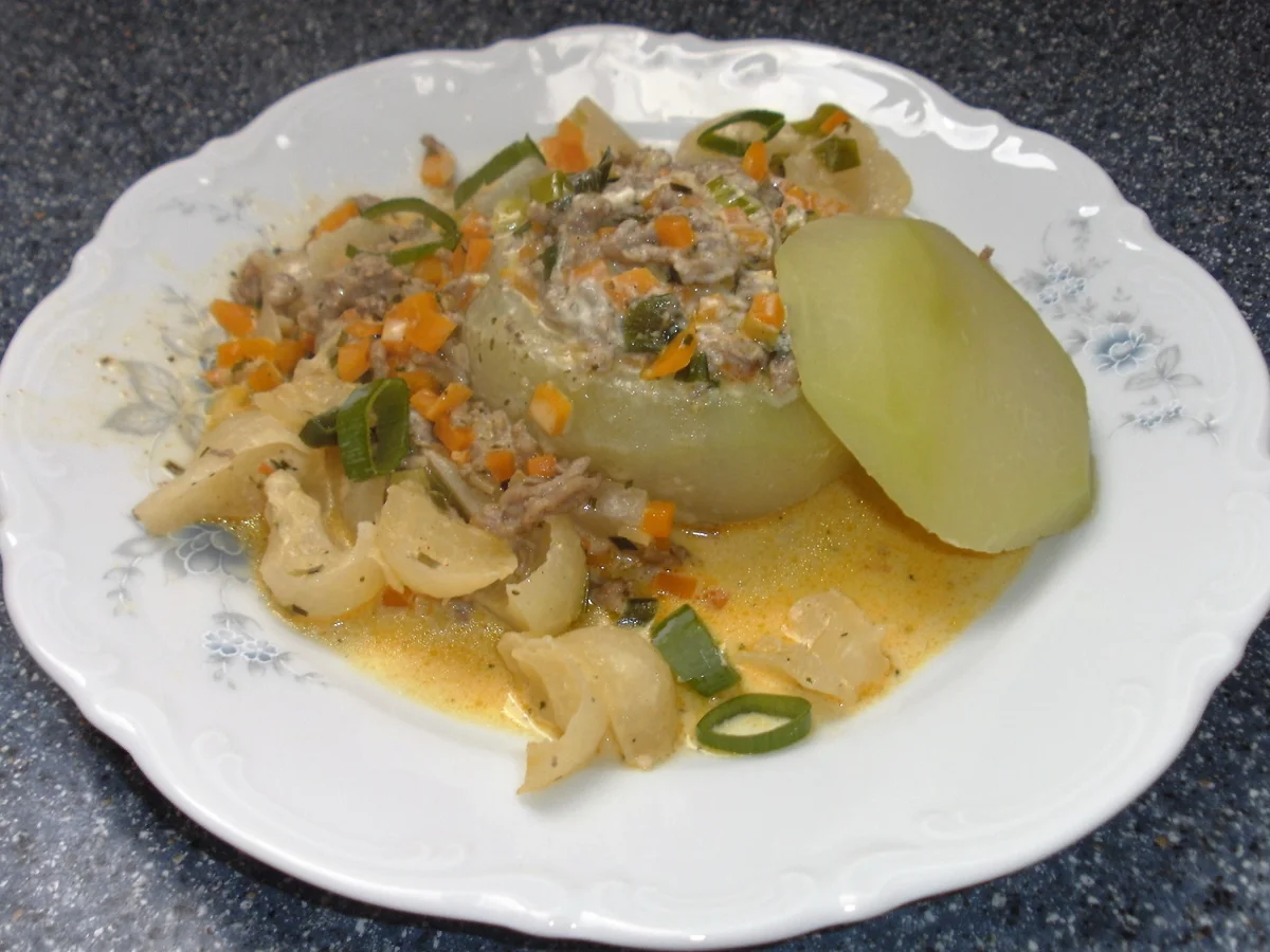 Gefüllte Kohlrabi - Rezept