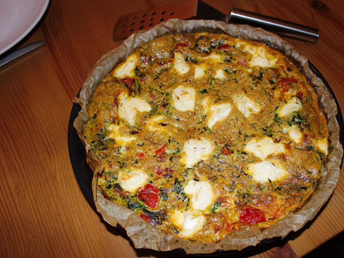 Fritatta mit Tomaten, Spinat & Ricotta - Rezept