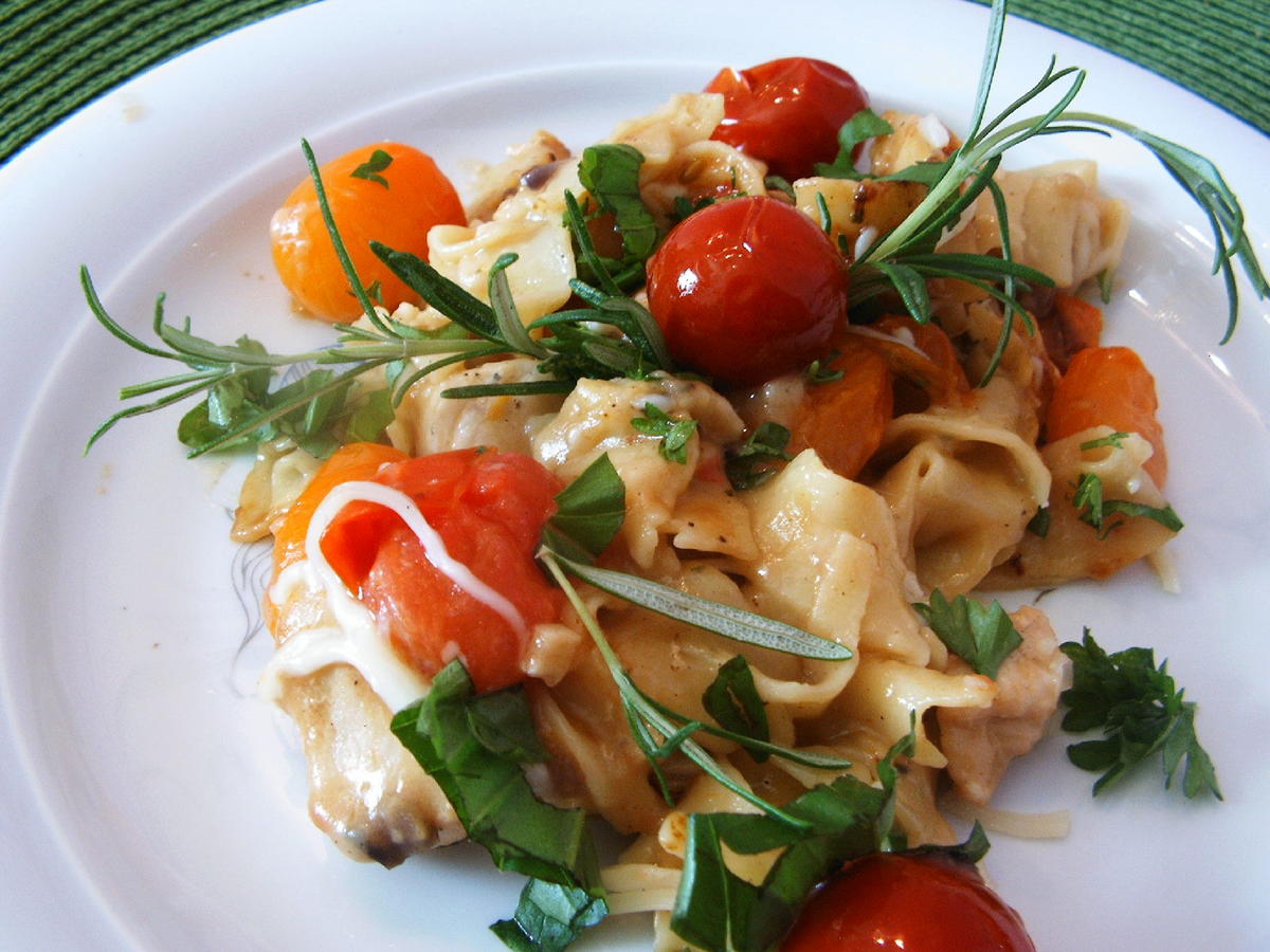 Nudel Tomaten Hähnchen Pfanne - einfach - von wastel
