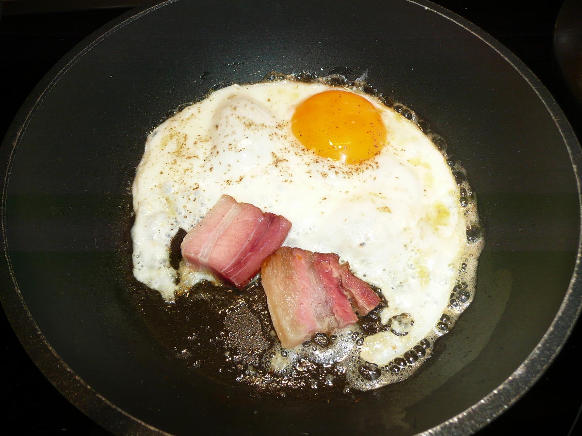 Karotten - Kartoffelstampf an Buschbohnen + Spiegelei. - Rezept - Bild Nr. 264