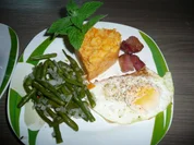 Karotten - Kartoffelstampf an Buschbohnen + Spiegelei. - Rezept - Bild Nr. 265