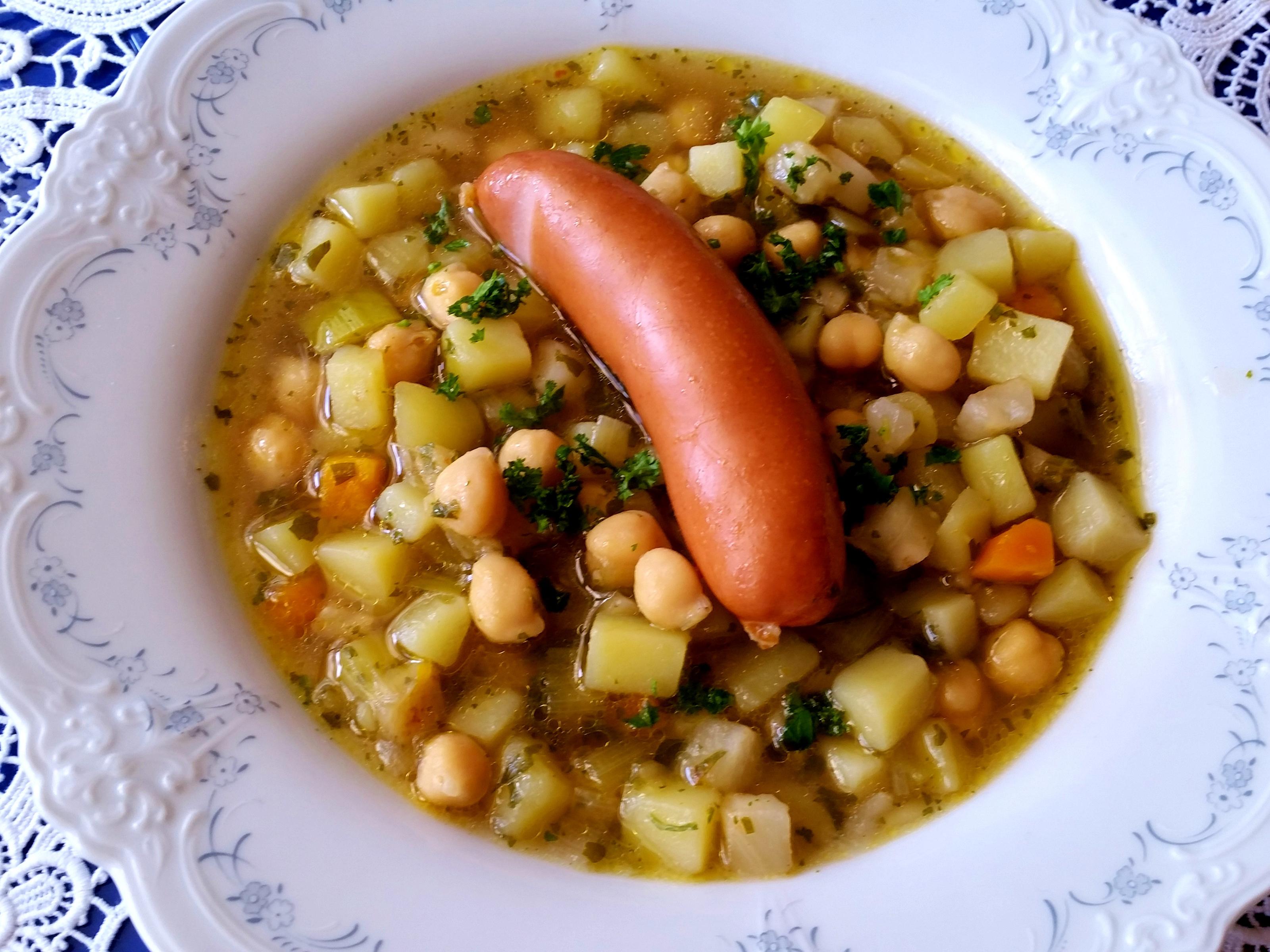 Bilder für Kartoffelsuppe mit Kichererbsen - Rezept