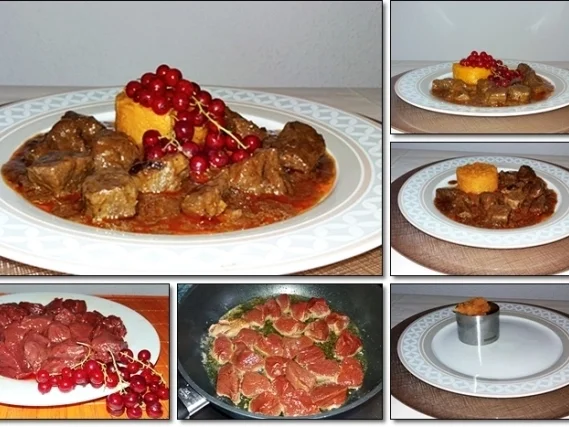 Hirsch-Edelgulasch  und Süßkartoffel-Türmchen - Rezept - Bild Nr. 240