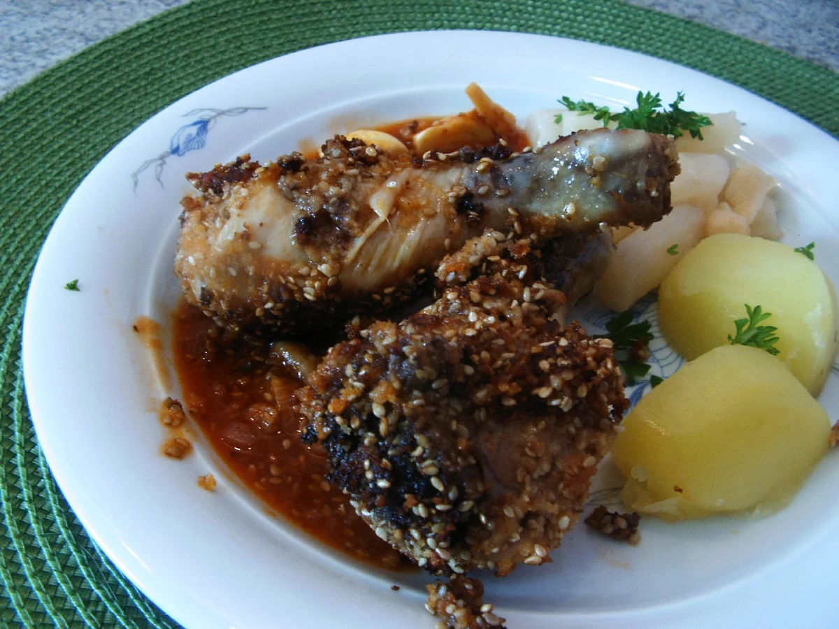 Hähnchenunterschenkel mit Sesampanade - Rezept - Bild Nr. 262