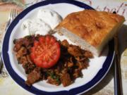 Pfannengyros mit Zaziki und Fladenbrot - Rezept - Bild Nr. 260