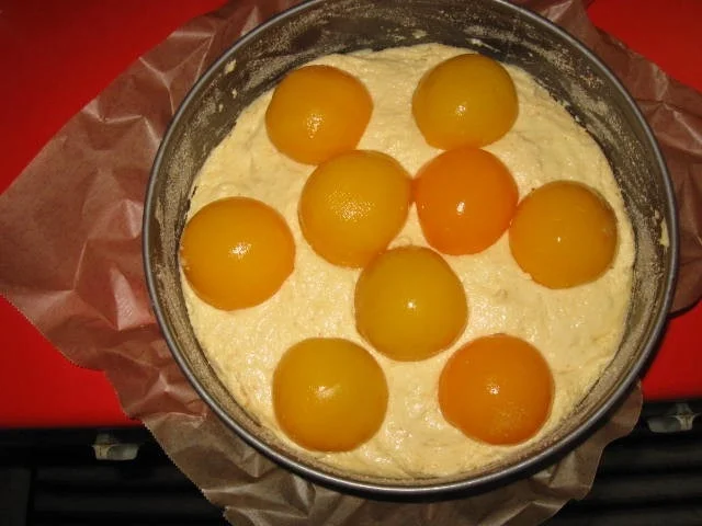 Rezept: Pfirsich Kuchen mit Marzipanguss Bild Nr. 270 Pfirsich Kuchen mit Marzipanguss - Rezept - Bild Nr. 270