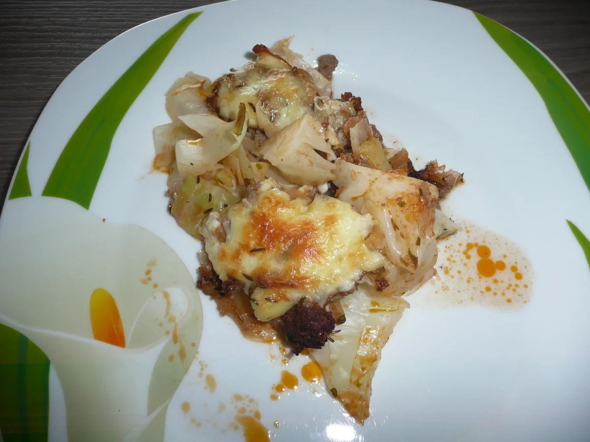 Rezept: Herbstzeit = Kohlzeit mit Hack + Kartoffel + Käse. Bild Nr. 263 Herbstzeit = Kohlzeit mit Hack + Kartoffel + Käse. - Rezept - Bild Nr. 263