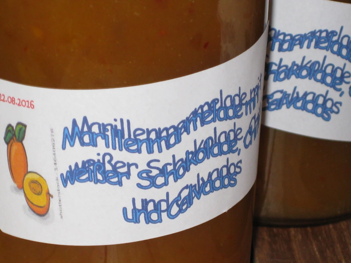 Marillenmarmelade mit weißer Schokolade, Chili und Calvados - Rezept - Bild Nr. 262